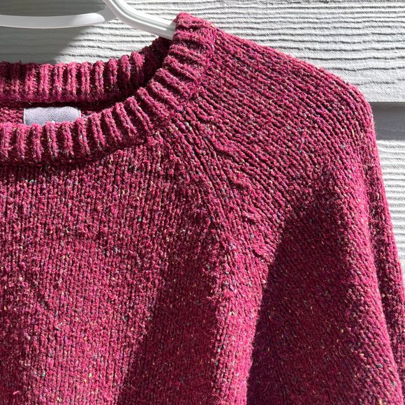 burgundy knit sweater - Picture 3 of 4